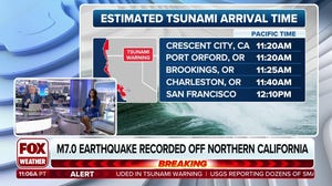 Northern California, Oregon coasts under tsunami warning after major earthquakes