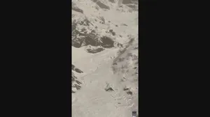 Watch: Video shows snowboarder triggering, escaping avalanche on New Hampshire's Mount Washington