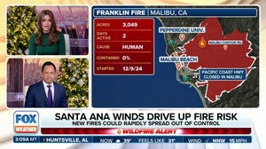 Santa Ana winds fuel Franklin Fire burning out of control in Malibu, California