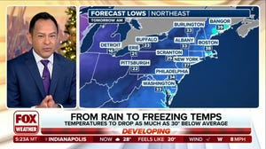 Plunging temps across Northeast after rain could lead to flash freeze