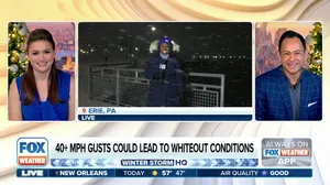 Lake-effect snowstorm bringing strong winds, heavy snow to Erie, Pennsylvania