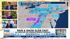 Rain, snow sliding into the Northeast