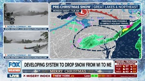 Christmas snow chances grow for millions from Wisconsin to Maine