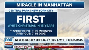 New York City experiences first White Christmas in 15 years