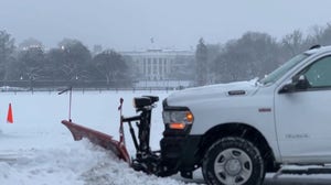 Watch: Plow clears road in front of the White House in Washington, D.C.