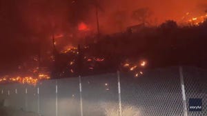 Watch: Palisades Fire creates inferno of homes in Los Angeles