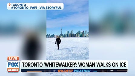 Real-life ‘White Walker’ treks across frozen lake in Toronto