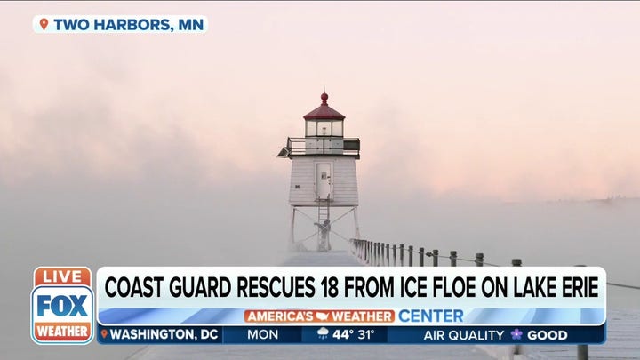 There's no such thing as safe ice': 18 people rescued from Lake Erie ice  floe that broke off near Catawba Island 