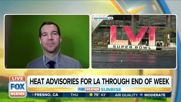 Heat advisory issued Los Angeles ahead of Super Bowl 56