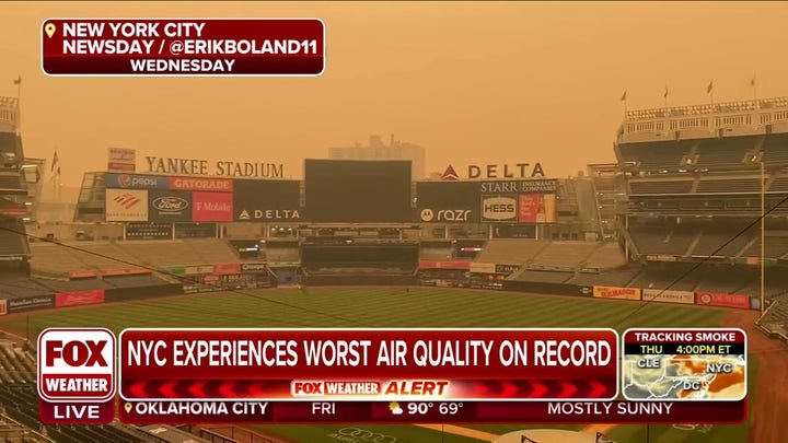 Yankees-White Sox game postponed due to Canadian wildfire smoke