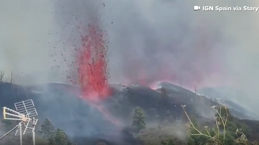 Volcano erupts on Spain's La Palma island destroying several homes