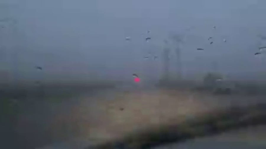 Watch: Terrifying drive through a hailstorm in Oklahoma 