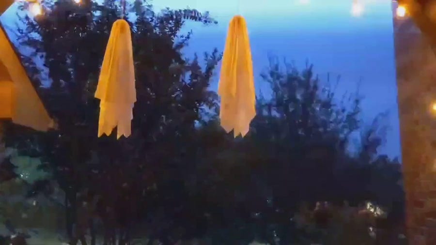 Lightning flashes above Austin as storms move across southern Texas 