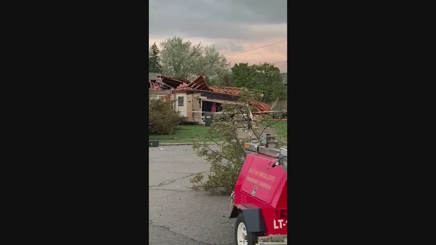 Home destroyed by possible tornado near Cleveland, Ohio