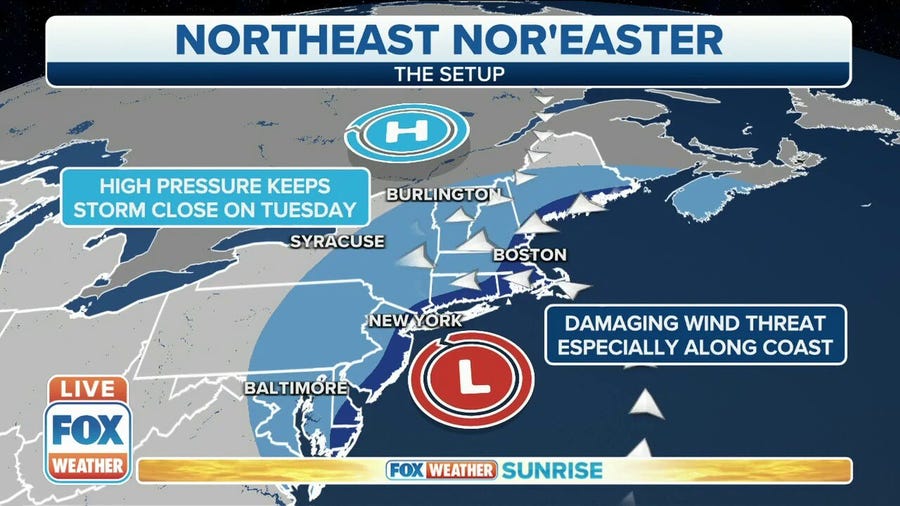 Northeast is bracing for a possible nor'easter this week