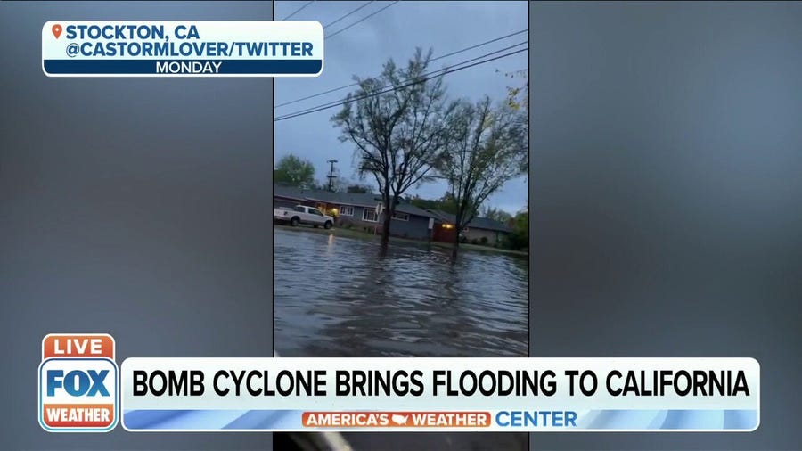 Bomb cyclone brings flooding to California