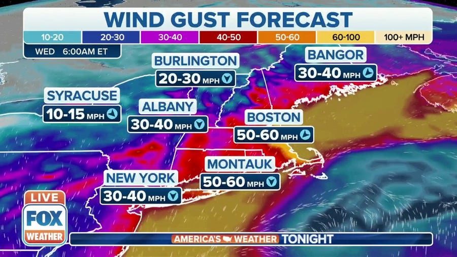 Monday evening update on Nor'Easter