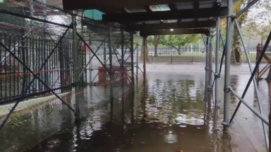 Streets flooded in Brooklyn, NY