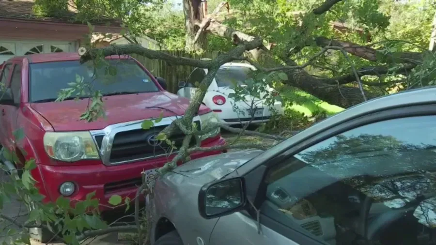 Damage reported in Austin after severe weather moves through