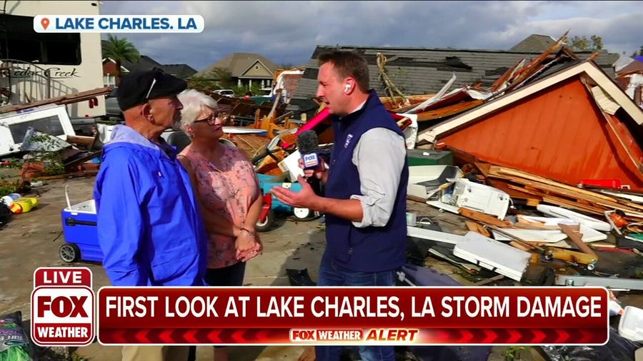 Louisiana couple details storm damage in Lake Charles