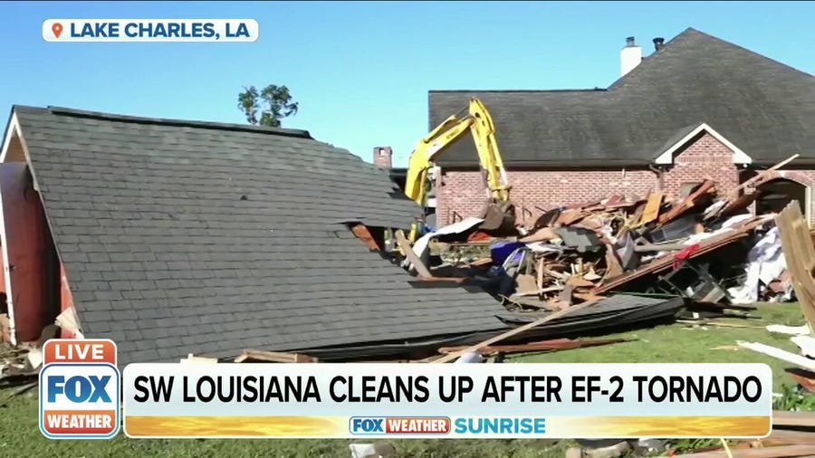 Southwest Louisiana cleaning up after EF-2 tornado