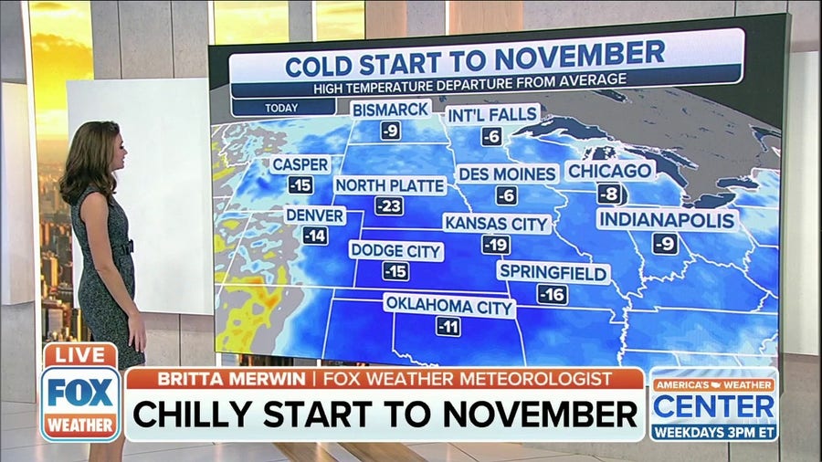 Cold air invades US to start November
