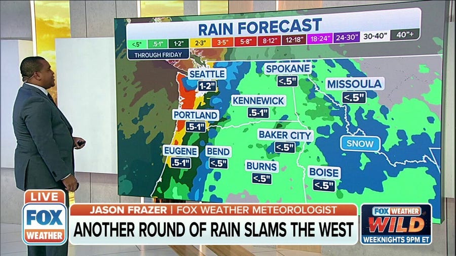 Another round of rain set to slam the West Coast