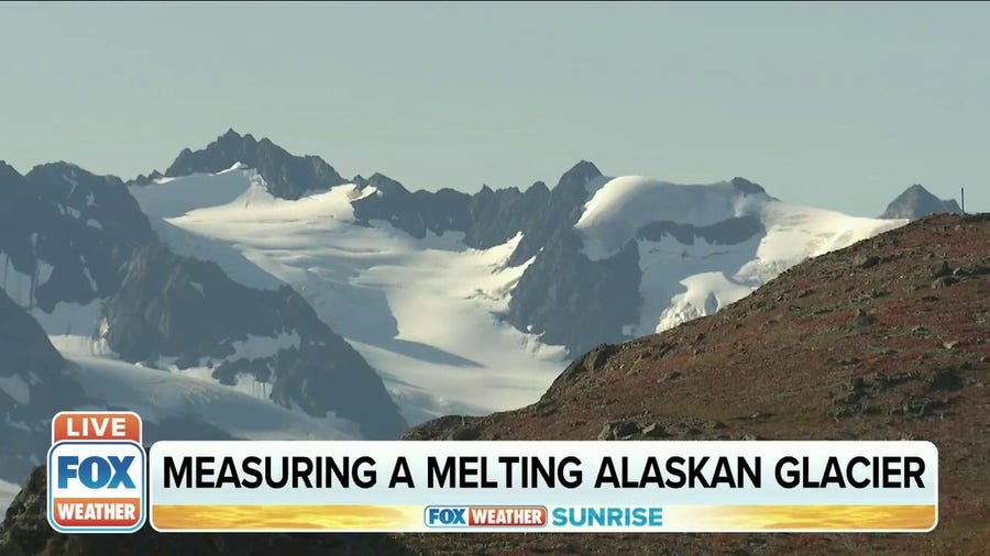 Measuring an Alaskan glacier