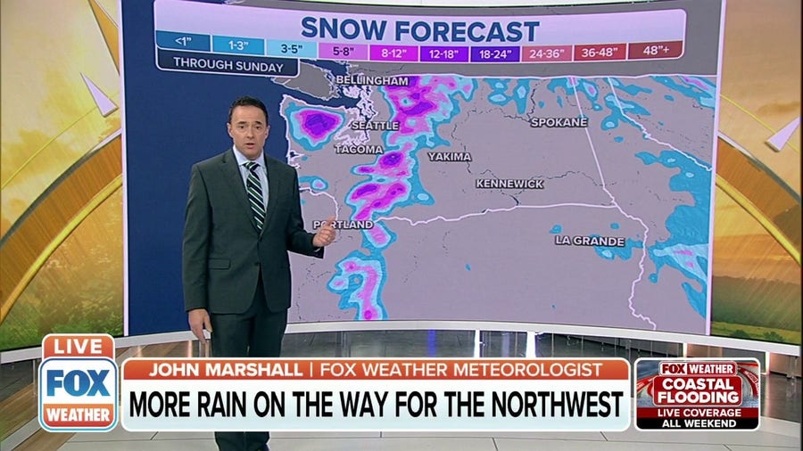 More rain, mountain snow headed for Pacific Northwest