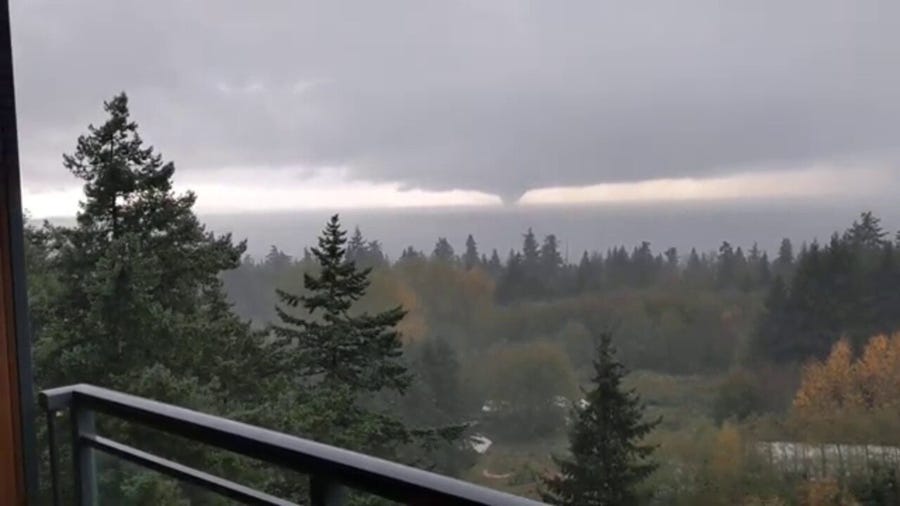 Caught on cam: Waterspout near Vancouver