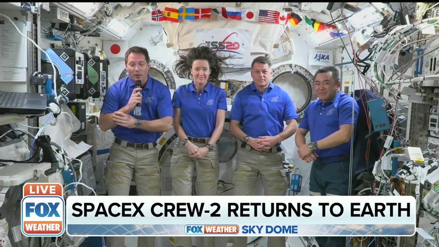 NASA's SpaceX Crew-2 set to return to Earth Monday night