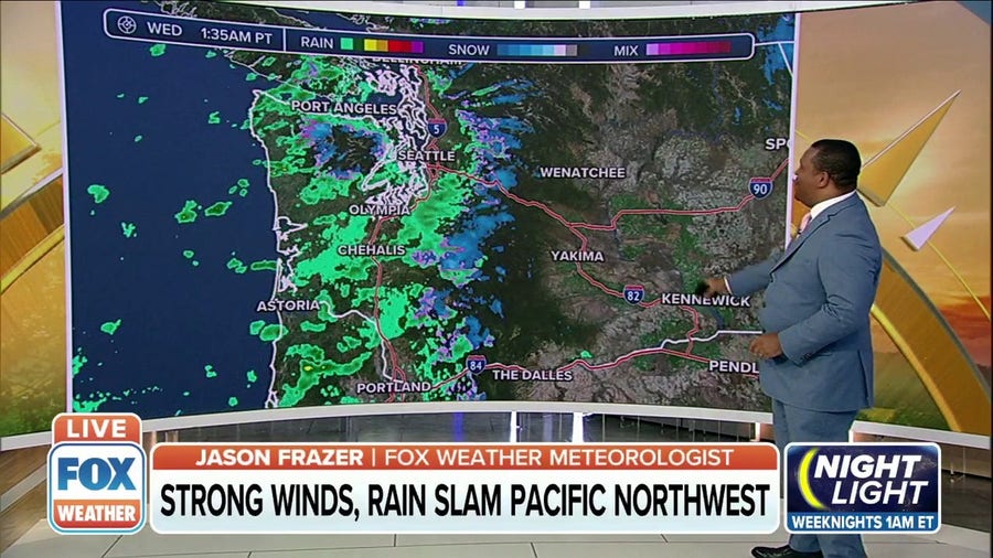 Strong winds, rain continue to slam the Pacific Northwest