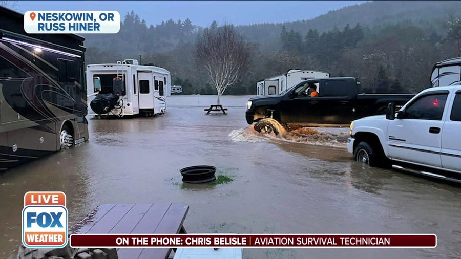 Those still at flooded Oregon RV park considered safe