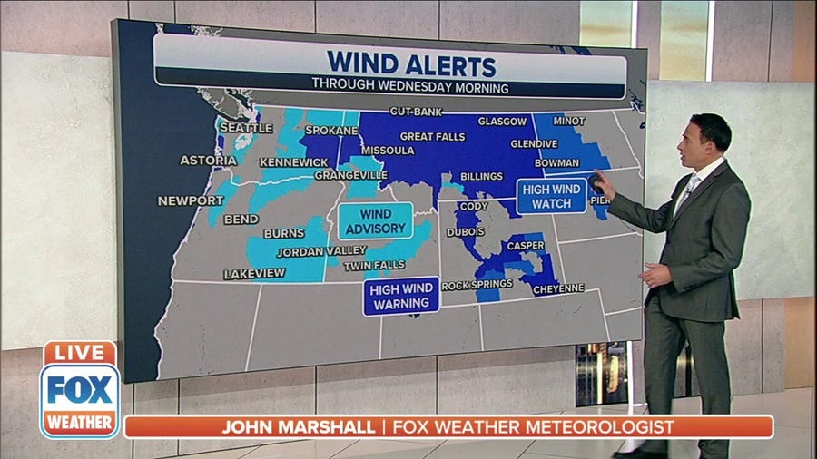 High winds to impact Northern Plains, Rockies