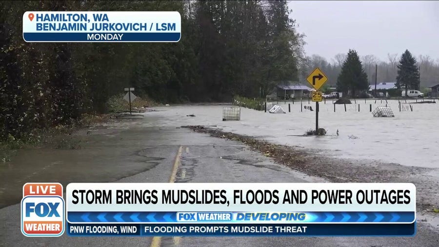 Atmospheric river brings mudslides, floods, and power outages to WA