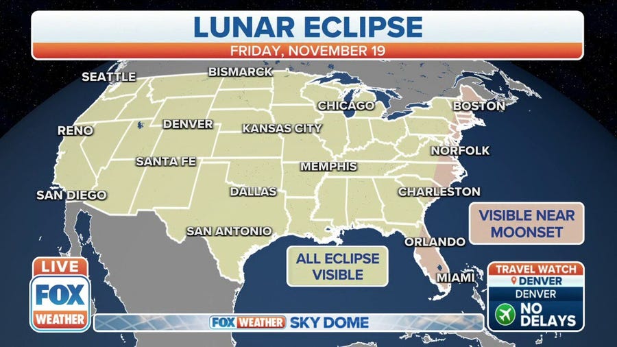 Partial lunar eclipse will be visible for most of US