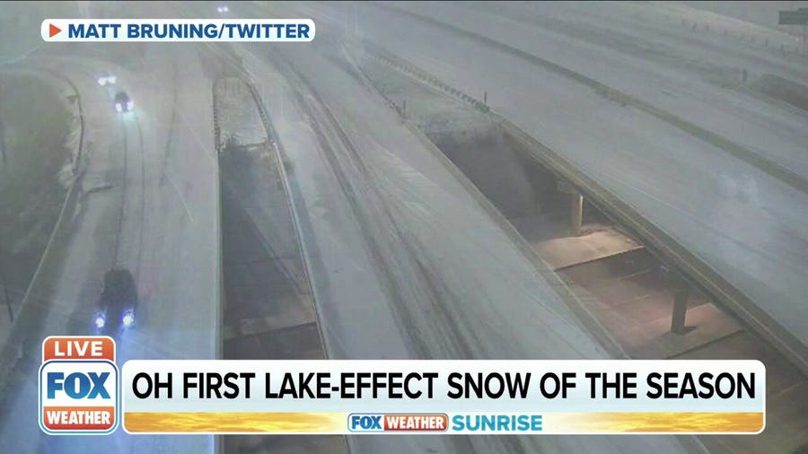 Ohio getting first lake-effect snow of the season