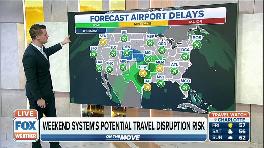 Where holiday travelers can expect flight delays into next week 