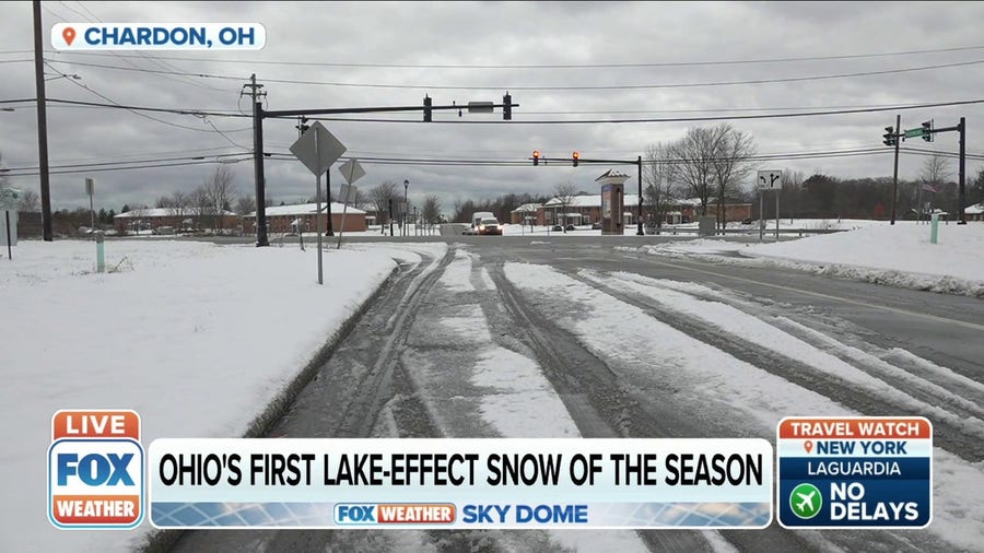 First lake-effect snow of the season in Ohio