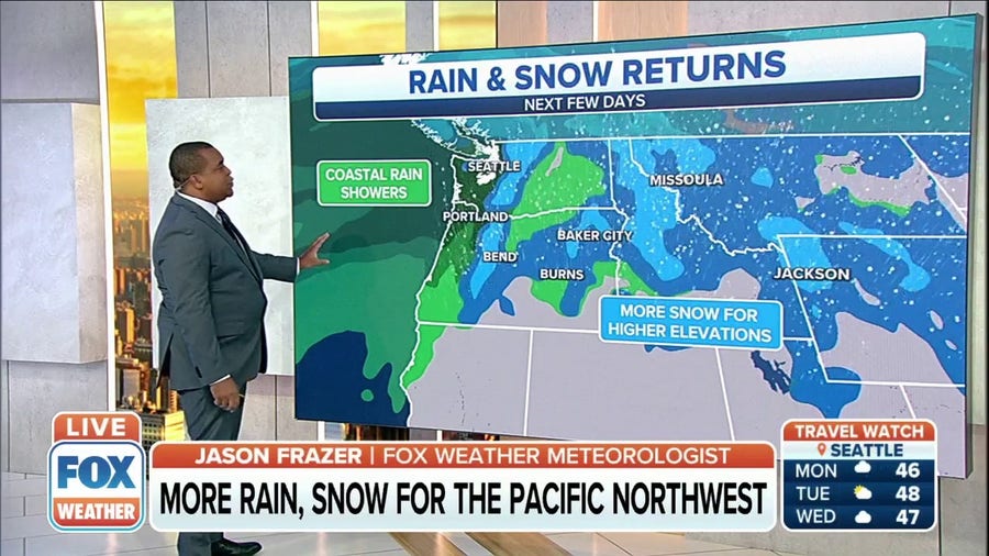 More rain, snow expected in Pacific Northwest 
