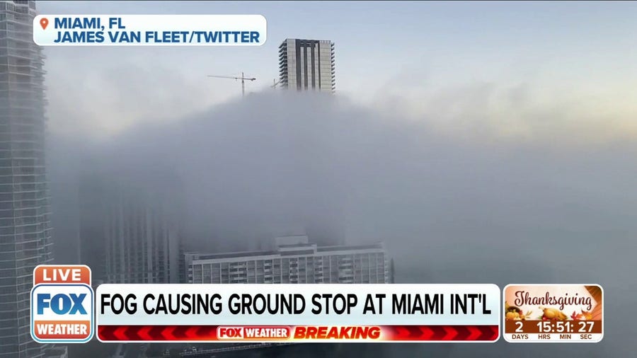 Fog caused ground stop at Miami International Airport