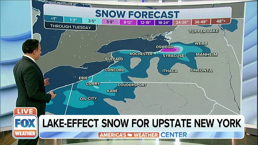 Upstate New York getting hit with lake-effect snow