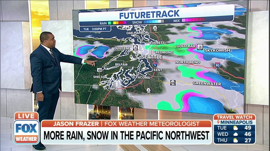 Pacific front brings next round of rain, snow