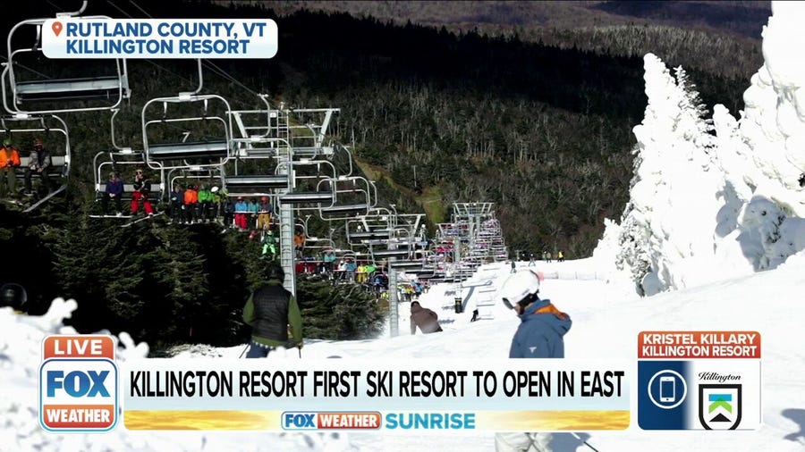 Killington Resort in Vermont was first ski resort to open on East Coast
