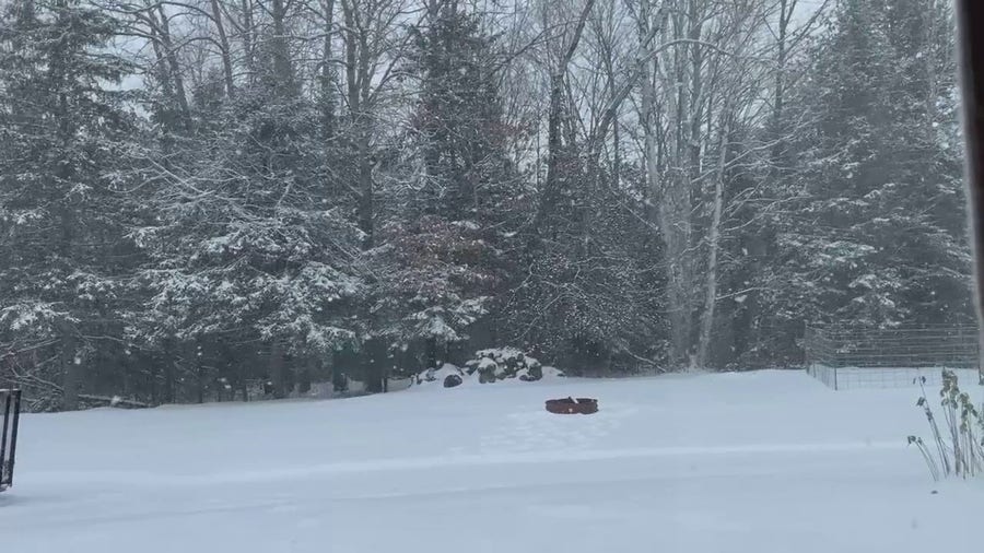 Lake-effect snow falls in Michigan