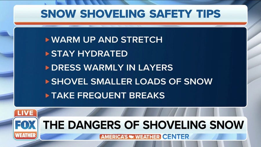 Shoveling snow can be dangerous to your health