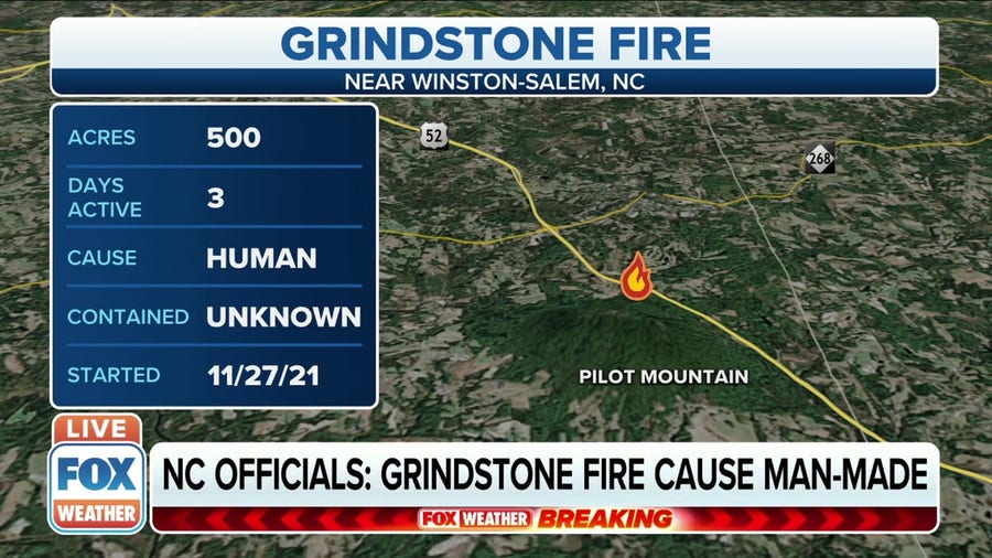 Grindstone Fire in NC was human-made, officials say 