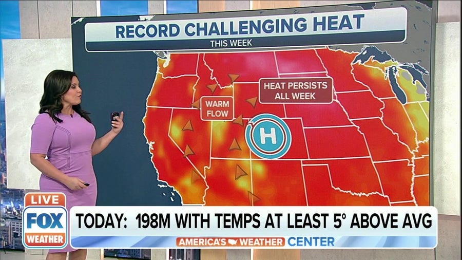 198 million with temperatures above average on Wednesday