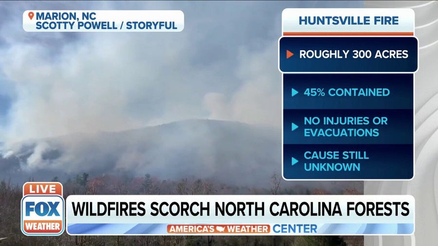 Crews continue working to contain wildfires that broke out in NC