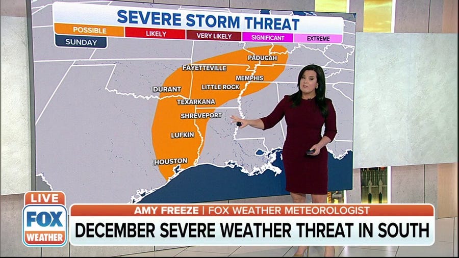December storm could spawn severe weather in South